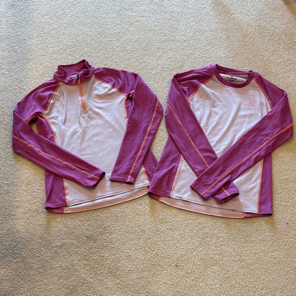 Bundle of 2 L.L. Bean Women's Long Sleeve Performance Tops